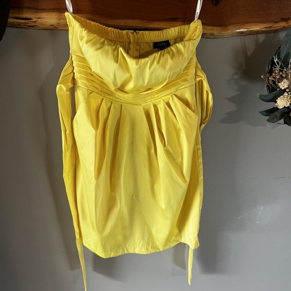Snap yellow Short Prom Dress